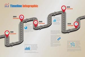 affärsplan tidslinje infografisk mall med pekare designad för abstrakt bakgrund milstolpe modernt diagram processteknik digital marknadsföring datapresentation diagram vektorillustration vektor