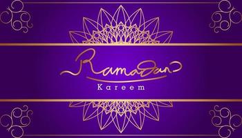 vacker guld ramadan kareem text och dekorativa mönster design bakgrund. vektor illustration