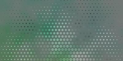ljusgrön vektorbakgrund med bubblor. färgglad illustration med lutande prickar i naturstil. mönster för tapeter, gardiner. vektor