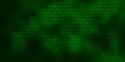 mörkgrön vektorbakgrund med fläckar. glitter abstrakt illustration med färgglada droppar. mönster för tapeter, gardiner. vektor