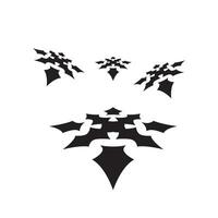 Ninja Shuriken Logo Vektor Vorlage