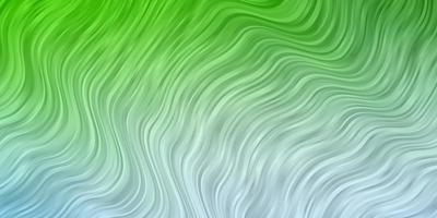 ljusblå, grön vektorbakgrund med bågar. abstrakt lutningsillustration med sneda linjer. mönster för annonser, reklam. vektor