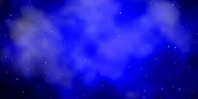 dunkelblaues Vektorlayout mit hellen Sternen. leuchtende bunte Illustration mit kleinen und großen Sternen. Muster für Websites, Zielseiten. vektor