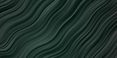 mörkgrönt vektormönster med sneda linjer. färgglad illustration i abstrakt stil med böjda linjer. mönster för reklam, annonser. vektor