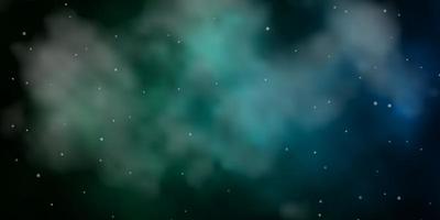 mörkgrön vektorlayout med ljusa stjärnor. färgglad illustration med abstrakta lutningsstjärnor. mönster för webbplatser, målsidor. vektor