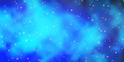 ljusblå vektorbakgrund med små och stora stjärnor. lysande färgglad illustration med små och stora stjärnor. design för din företagsreklam. vektor