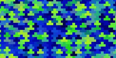 hellblaues, grünes Vektormuster im quadratischen Stil. bunte Illustration mit Farbverlaufsrechtecken und -quadraten. Muster für Websites, Zielseiten. vektor
