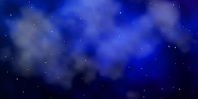 mörkblå vektorbakgrund med färgglada stjärnor. dekorativ illustration med stjärnor på abstrakt mall. tema för mobiltelefoner. vektor