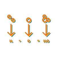 Vektorsymbol für chemische Formeln vektor