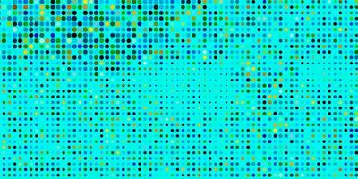 hellblauer, grüner Vektorhintergrund mit Flecken. Illustration mit Satz von leuchtenden bunten abstrakten Kugeln. Muster für Websites. vektor