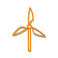 Symbol für Windmühlenvektor vektor