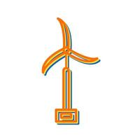 Symbol für Windmühlenvektor vektor