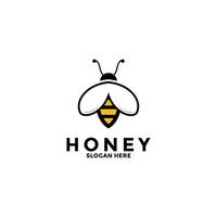 Honig Logo Design Inspiration, Honig Biene Logo Vektor Symbol Vorlage