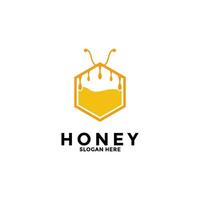 Honig Logo Design Inspiration, Honig Biene Logo Vektor Symbol Vorlage