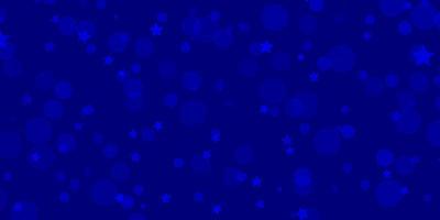 hellblaues Vektormuster mit Kreisen, Sternen. bunte Illustration mit Farbverlaufspunkten, Sternen. Textur für Jalousien, Vorhänge. vektor