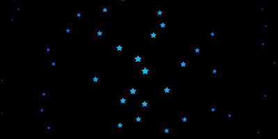 dunkelblaues Vektormuster mit abstrakten Sternen. bunte Illustration im abstrakten Stil mit Farbverlaufssternen. Thema für Handys. vektor
