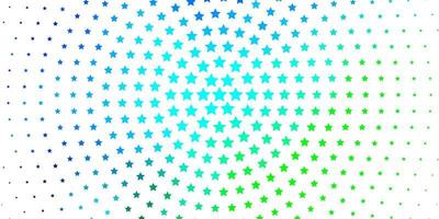 ljusblått, grönt vektormönster med abstrakta stjärnor. färgglad illustration med abstrakta lutningsstjärnor. design för din företagsreklam. vektor