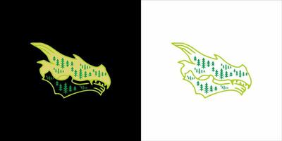 zwei Logos zum ein Unternehmen mit ein Grün und schwarz Hintergrund vektor