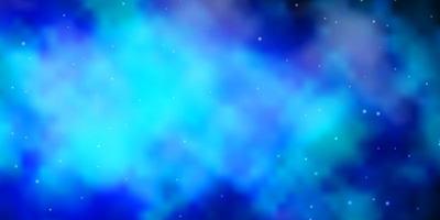 hellblaue Vektorschablone mit Neonsternen. dekorative Illustration mit Sternen auf abstrakter Schablone. Muster für Neujahrsanzeige, Broschüren. vektor