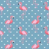 niedliche Retro nahtlose Flamingo Muster Hintergrund Vektor-Illustration vektor