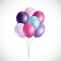 färg glänsande ballonger bakgrund vektorillustration vektor