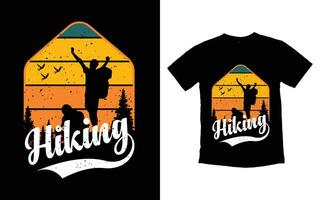 Wandern Abenteuer Typografie T-Shirt Design vektor