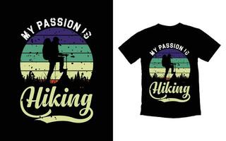 Wandern Abenteuer Typografie T-Shirt Design vektor