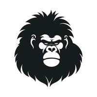 Affe Vektor Logo einfach realistisch Natur Primas Afrika Gorilla Krallenaffen Schimpanse Kunst Zeichnung Illustration wild Tier