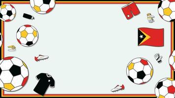 Fußball Hintergrund Design Vorlage. Fußball Karikatur Vektor Illustration. Sport im Timor leste