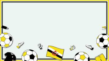 fotboll bakgrund design mall. fotboll tecknad serie vektor illustration. fotboll i brunei darussalam