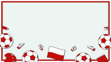Fußball Hintergrund Design Vorlage. Fußball Karikatur Vektor Illustration. Fußball im Polen