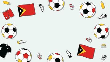Fußball Hintergrund Design Vorlage. Fußball Karikatur Vektor Illustration. Turnier im Timor leste