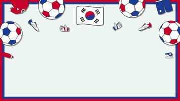 fotboll bakgrund design mall. fotboll tecknad serie vektor illustration. konkurrens i söder korea
