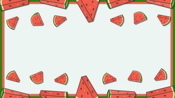 Wassermelone Obst Hintergrund Design Vorlage. Wassermelone Karikatur Vektor Illustration. Sommer-