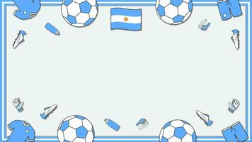 Fußball Hintergrund Design Vorlage. Fußball Karikatur Vektor Illustration. Meisterschaft im Argentinien