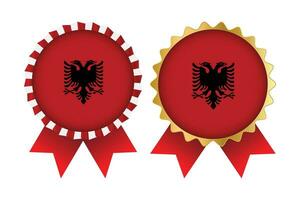Medaille einstellen Designs von Albanien Vorlage vektor