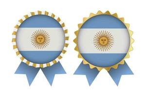 Medaille einstellen Designs von Argentinien Vorlage vektor