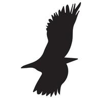 Silhouette von Vogel isoliert auf Weiß Hintergrund. Vektor Illustration.