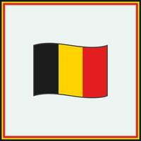 Belgien Flagge Karikatur Vektor Illustration. Flagge von Belgien eben Symbol Umriss. National Belgien Flagge