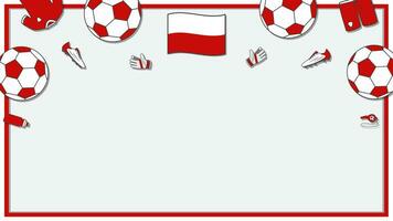 Fußball Hintergrund Design Vorlage. Fußball Karikatur Vektor Illustration. Wettbewerb im Polen