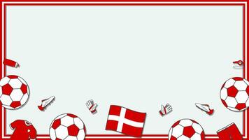 fotboll bakgrund design mall. fotboll tecknad serie vektor illustration. fotboll i Danmark