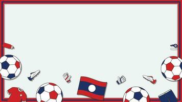 Fußball Hintergrund Design Vorlage. Fußball Karikatur Vektor Illustration. Fußball im Laos