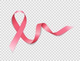 Brustkrebsbewusstsein Monat rosa Schleife Zeichen vektor