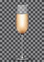 fylld champagneglas vektor