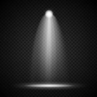 realistische helle Projektoren Beleuchtungslampe mit Scheinwerferlichteffekten vektor