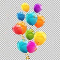 Farbe glänzende Luftballons vektor
