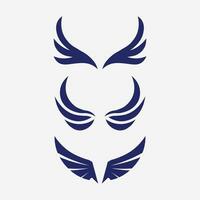 Vögel und Flügel Logo Tier Vektor Symbol fliegen Design Illustration Vorlage Grafik