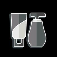 ikon lotion. relaterad till badrum symbol. glansig stil. enkel design redigerbar. enkel illustration vektor