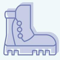 Symbol Stiefel. verbunden zu Camping Symbol. zwei Ton Stil. einfach Design editierbar. einfach Illustration vektor