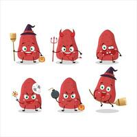 Halloween Ausdruck Emoticons mit Karikatur Charakter von Süss Kartoffel vektor
